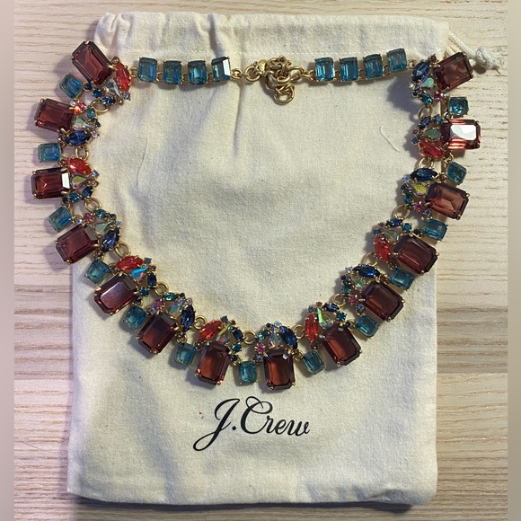 ** sold out ** Brand New J. CREW Cluster Drop Stone Necklace (NWT) - Picture 4 of 10